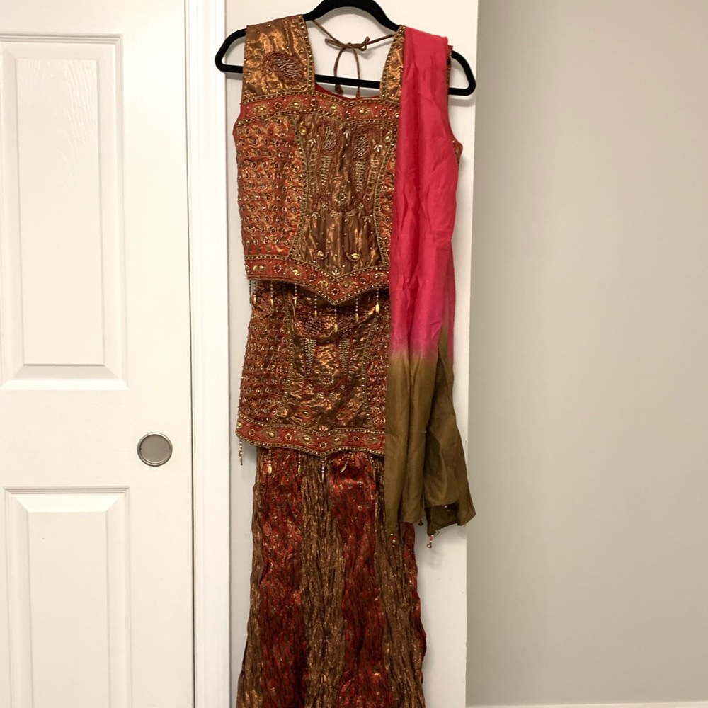 Authentic Desi 3 Piece Earth tone Lehenga